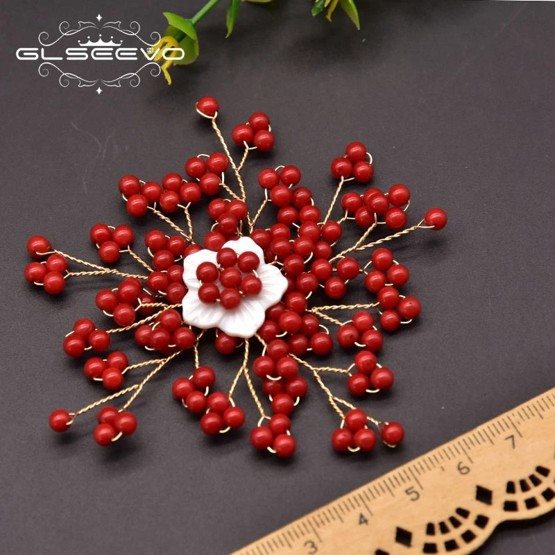 GLSEEVO Natural Freshwater Shell Brooch On Clothes For Woman Party Natural Coral Flower Shape Fashion Jewelry Accessories GO0376
GLSEEVO Natural Freshwater Shell Brooch On Clothes For Woman Party Natural Coral Flower Shape Fashion Jewelry Accessories GO0376