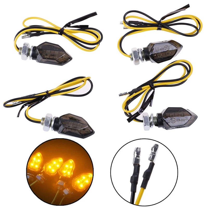 4pcs Mini Motorcycle Smoke Lens 5LED 12V Turn Signal Blinker Indicator Lights Amber Two Wire
4pcs Mini Motorcycle Smoke Lens 5LED 12V Turn Signal Blinker Indicator Lights Amber Two Wire
