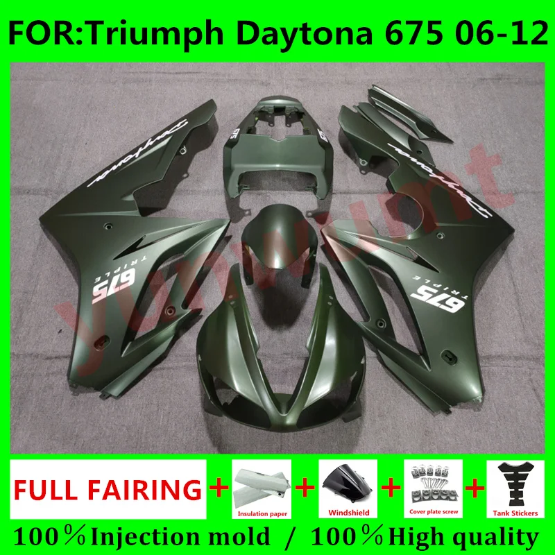 Новый комплект обтекателей ABS для мотоцикла Triumph Daytona 675 06 07 08 675R 09 10 11 12, обтекатель для кузова
Новый комплект обтекателей ABS для мотоцикла Triumph Daytona 675 06 07 08 675R 09 10 11 12, обтекатель для кузова
