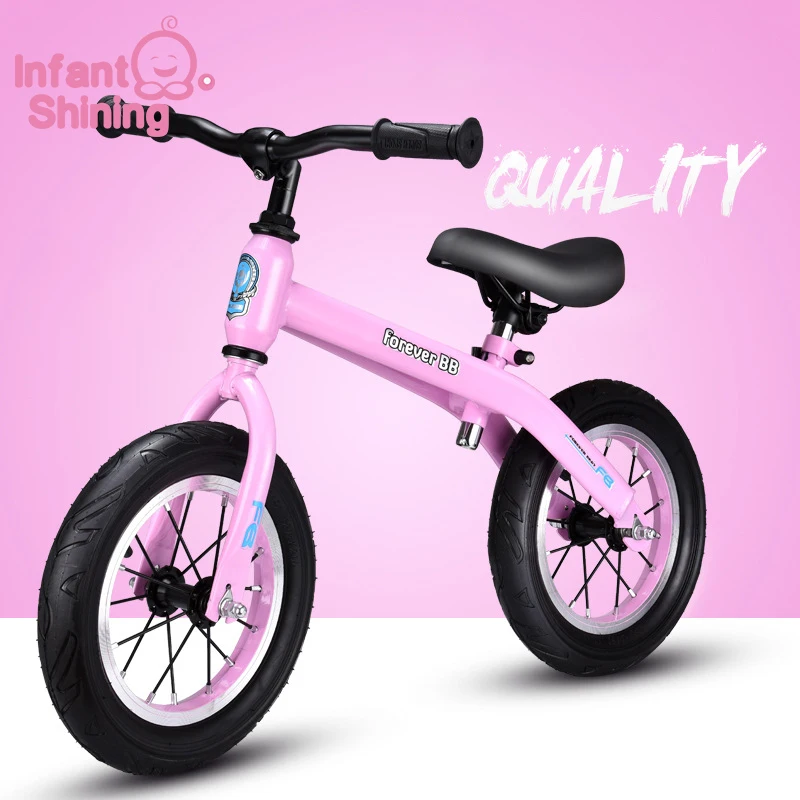 

Infant Shining Children Balance Car No Pedal Sliding Bike Ride on Toys Two-wheeled Bicycle 12 Inch for 2-6 Y