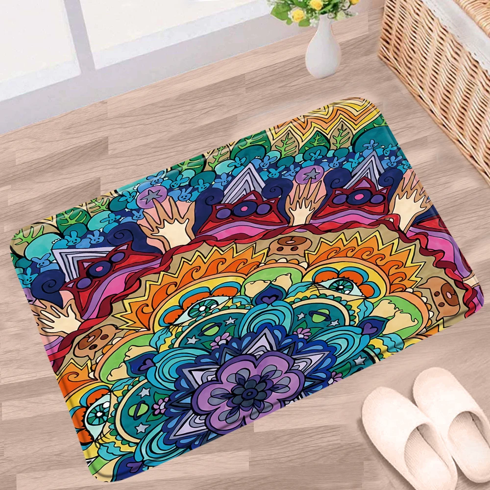 Indian Bohemian Style Bathroom Mat Ethnic Geometric Mandala Floral Color Pattern Non-slip Rugs Bath Kitchen Doorway Aisle Carpet
Indian Bohemian Style Bathroom Mat Ethnic Geometric Mandala Floral Color Pattern Non-slip Rugs Bath Kitchen Doorway Aisle Carpet