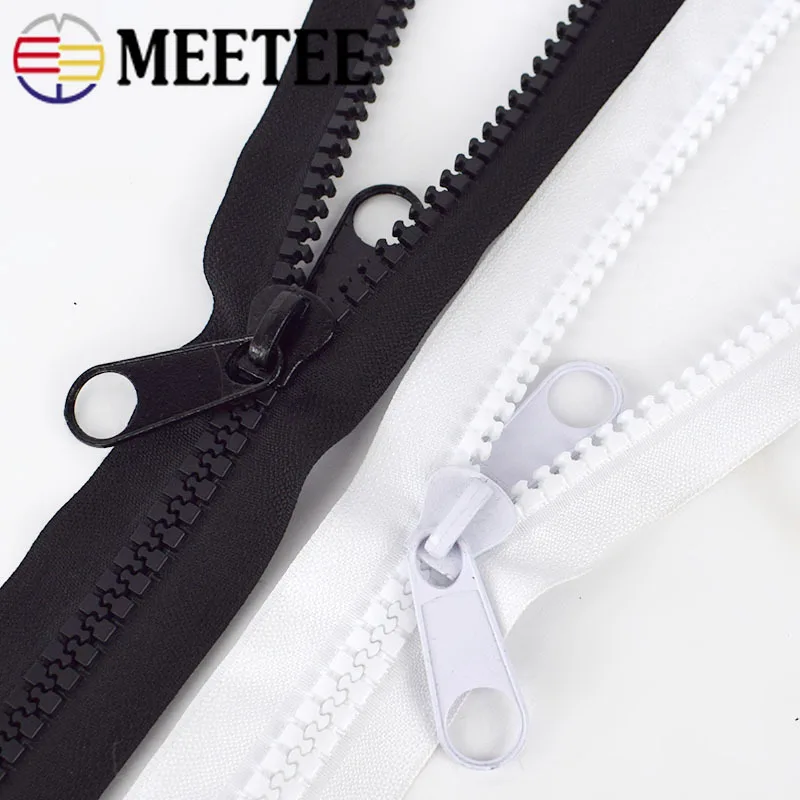 Meetee 2pcs 100-500cm 10# Resin Zipper Open-end Tail Double Side Slider Lock for Sewing Jacket Coat Placket Tent Long Zip ZA211 
Meetee 2pcs 100-500cm 10# Resin Zipper Open-end Tail Double Side Slider Lock for Sewing Jacket Coat Placket Tent Long Zip ZA211
