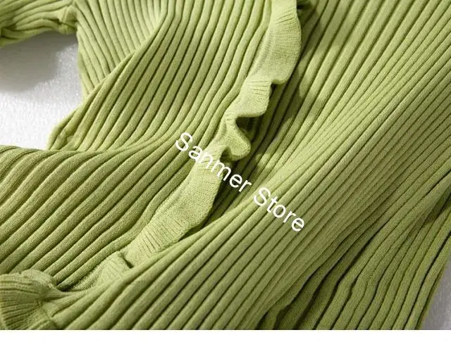 Women Knit Thin Cardigan V-neck Ruffled Short Sleeve Solid Color Knitted Short Sweater
Women Knit Thin Cardigan V-neck Ruffled Short Sleeve Solid Color Knitted Short Sweater