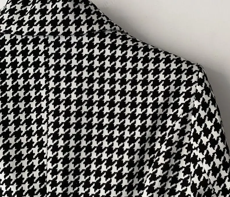Stylish 2021 Runway Blazer Women's Double Breasted Buttons Houndstooth Career Blazer Jacket coat p1612
Stylish 2021 Runway Blazer Women's Double Breasted Buttons Houndstooth Career Blazer Jacket coat p1612