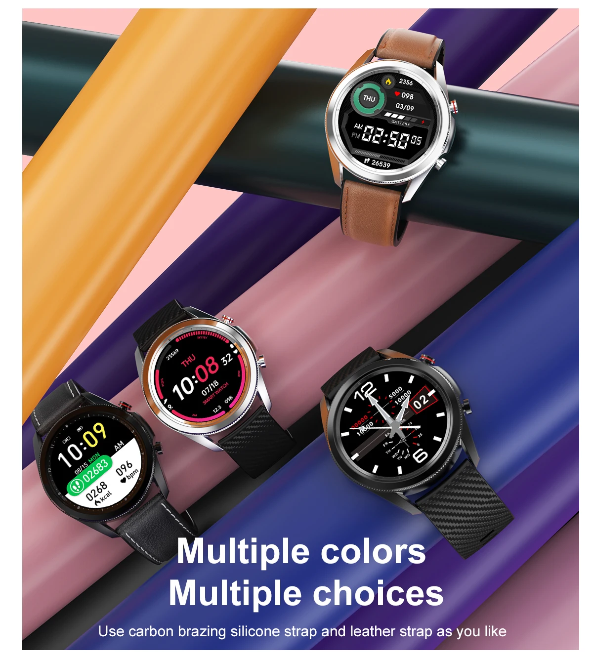 Смарт-часы IP67 водонепроницаемый Blutooth Calll ЭКГ пульсометр мужские и женские Smartwatch