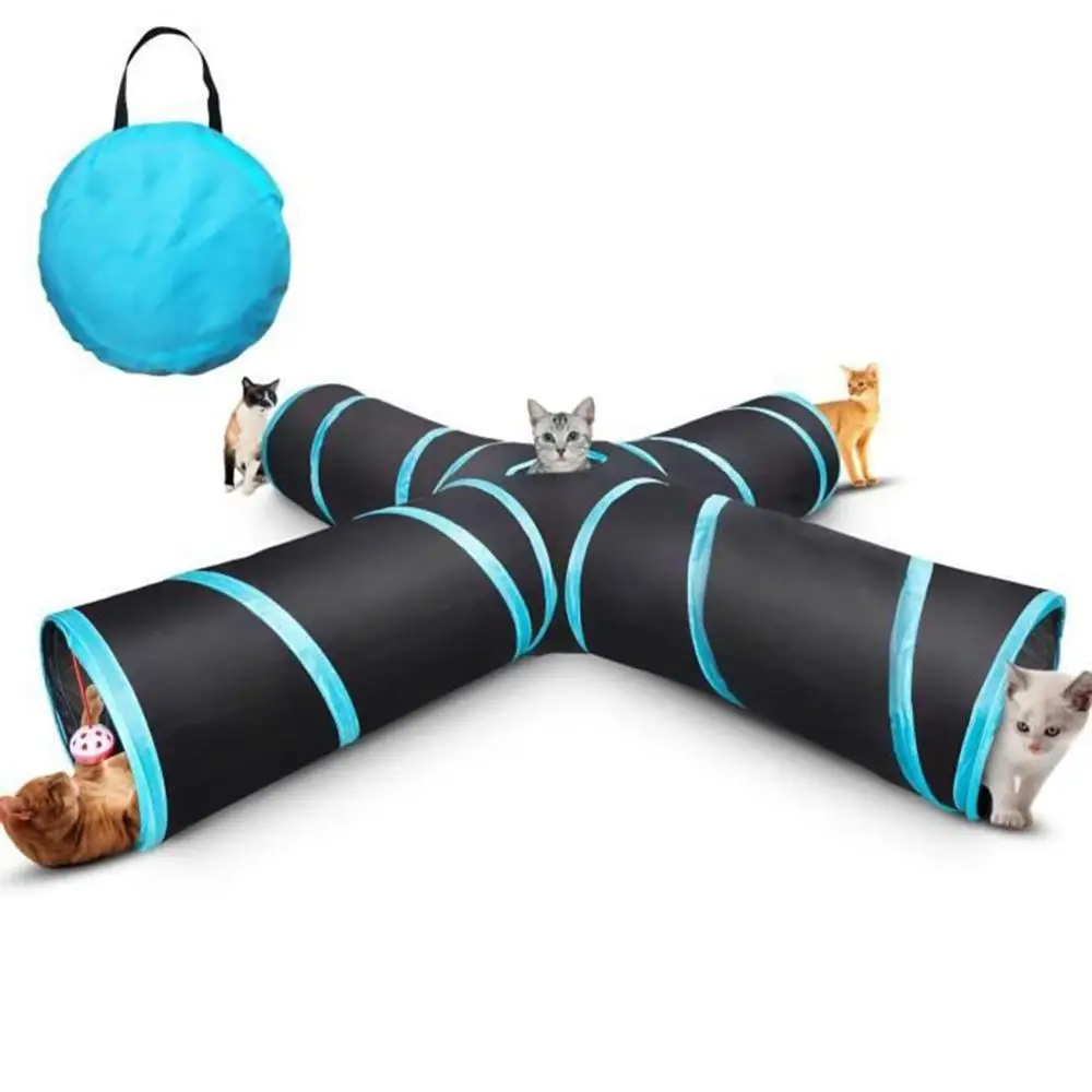 Indoor 4-way Collapsible Cat Tunnel Tube Kitty Tunnel Bored Cat Pet Toys Peek Hole Cat Puppy Kitty Kitten Rabbit with Storage P
Indoor 4-way Collapsible Cat Tunnel Tube Kitty Tunnel Bored Cat Pet Toys Peek Hole Cat Puppy Kitty Kitten Rabbit with Storage P