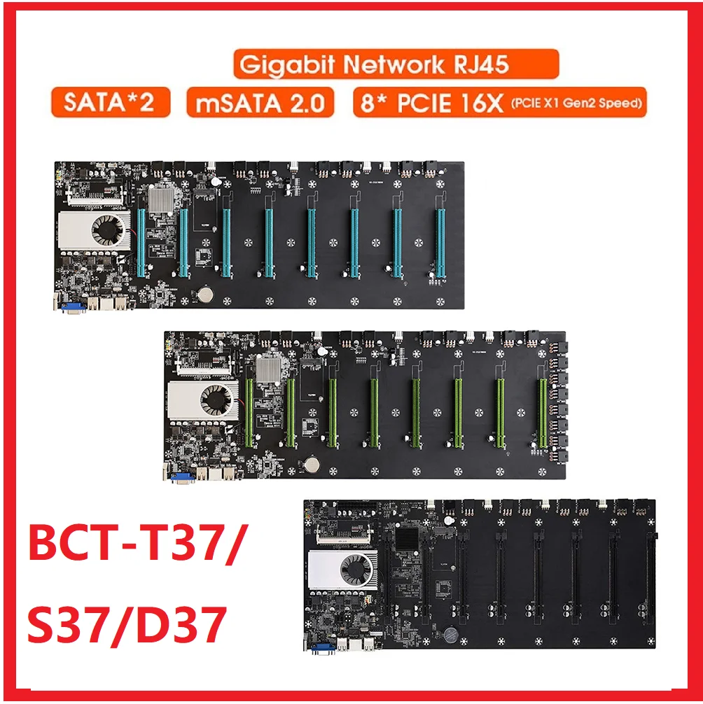 Miner Motherboard Expandable Port 8 * PCIE 16X /4 * USB2.0 /DDR3 Sodimm Slot/ Support 1066/1333/1600mhz BTC-T37/BTC-S37/BTC-D37
Miner Motherboard Expandable Port 8 * PCIE 16X /4 * USB2.0 /DDR3 Sodimm Slot/ Support 1066/1333/1600mhz BTC-T37/BTC-S37/BTC-D37