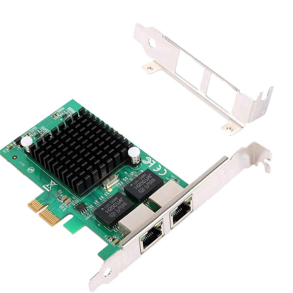 Gigabit Ethernet Pci-E сетевой контроллер карты 10/100/1000 Мбит/с Rj45 X2 на 2-портный Dual Порты и