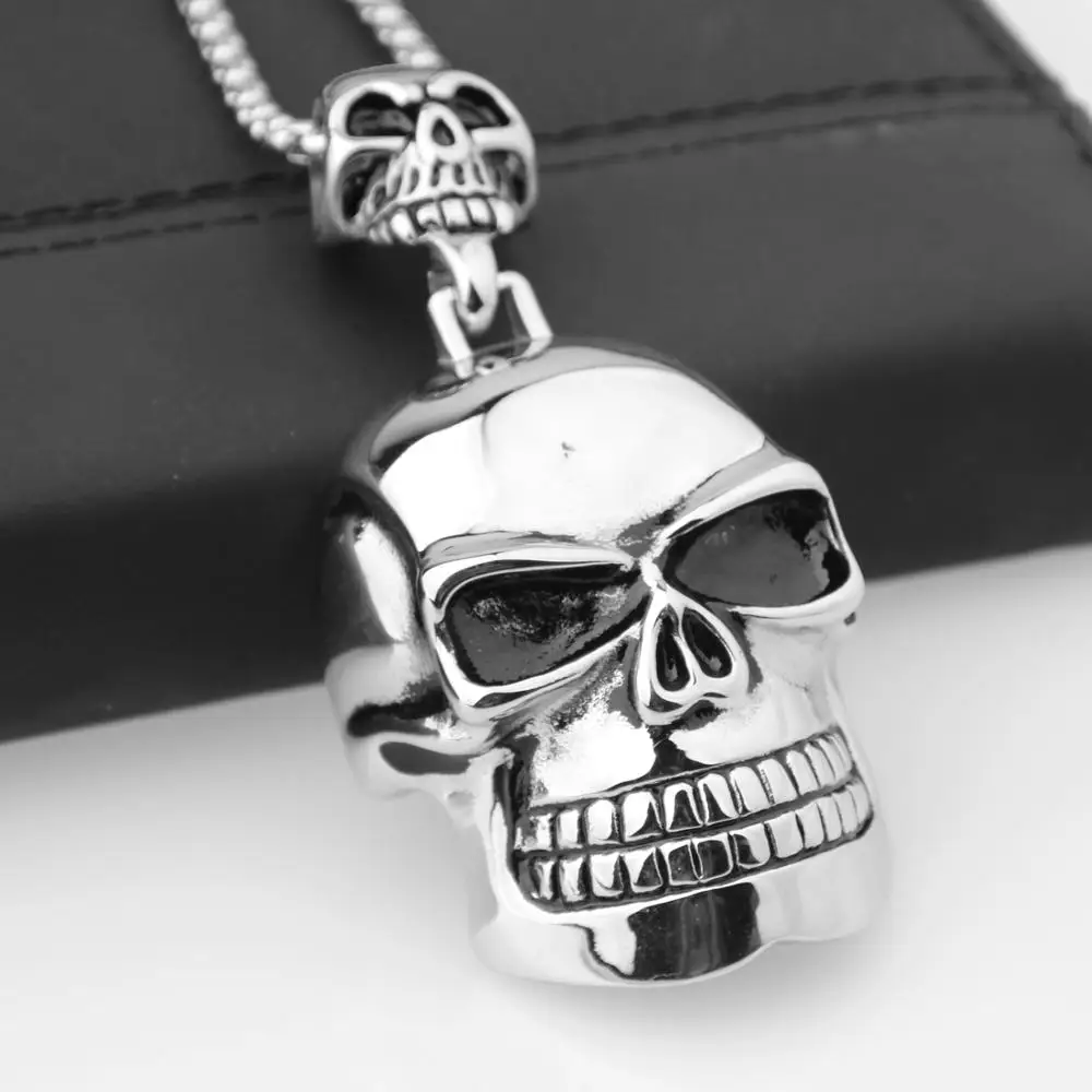Hyperbole Stainless Steel Skull Head Bike Men's Boy's Jewelry Pendant Necklace With Free Box Link Chain 24inch Fashion Gift
Hyperbole Stainless Steel Skull Head Bike Men's Boy's Jewelry Pendant Necklace With Free Box Link Chain 24inch Fashion Gift