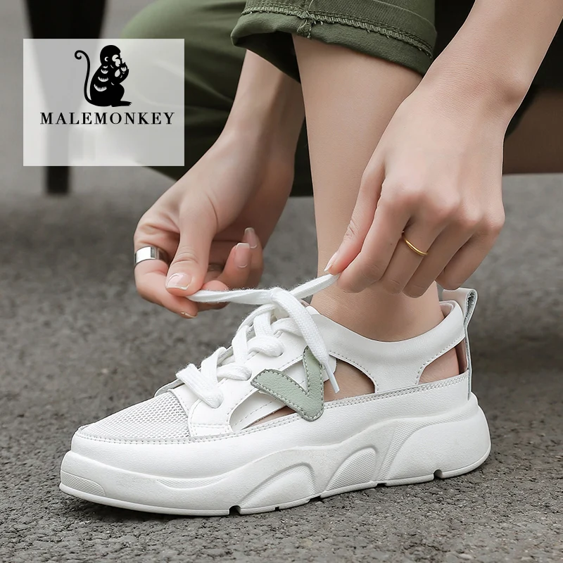 Design Casual Old Lady Sandals 2021 Spring Autumn Fashion Comfortable Breathable Lady Sandals White