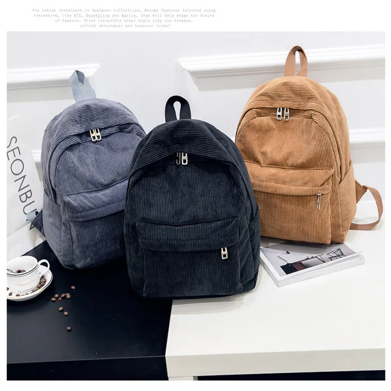 Personalized Corduroy Black Backbags Korean Student Backpack Schoolbag for Student and Adult Embroidered Custom Large Capacity
Personalized Corduroy Black Backbags Korean Student Backpack Schoolbag for Student and Adult Embroidered Custom Large Capacity