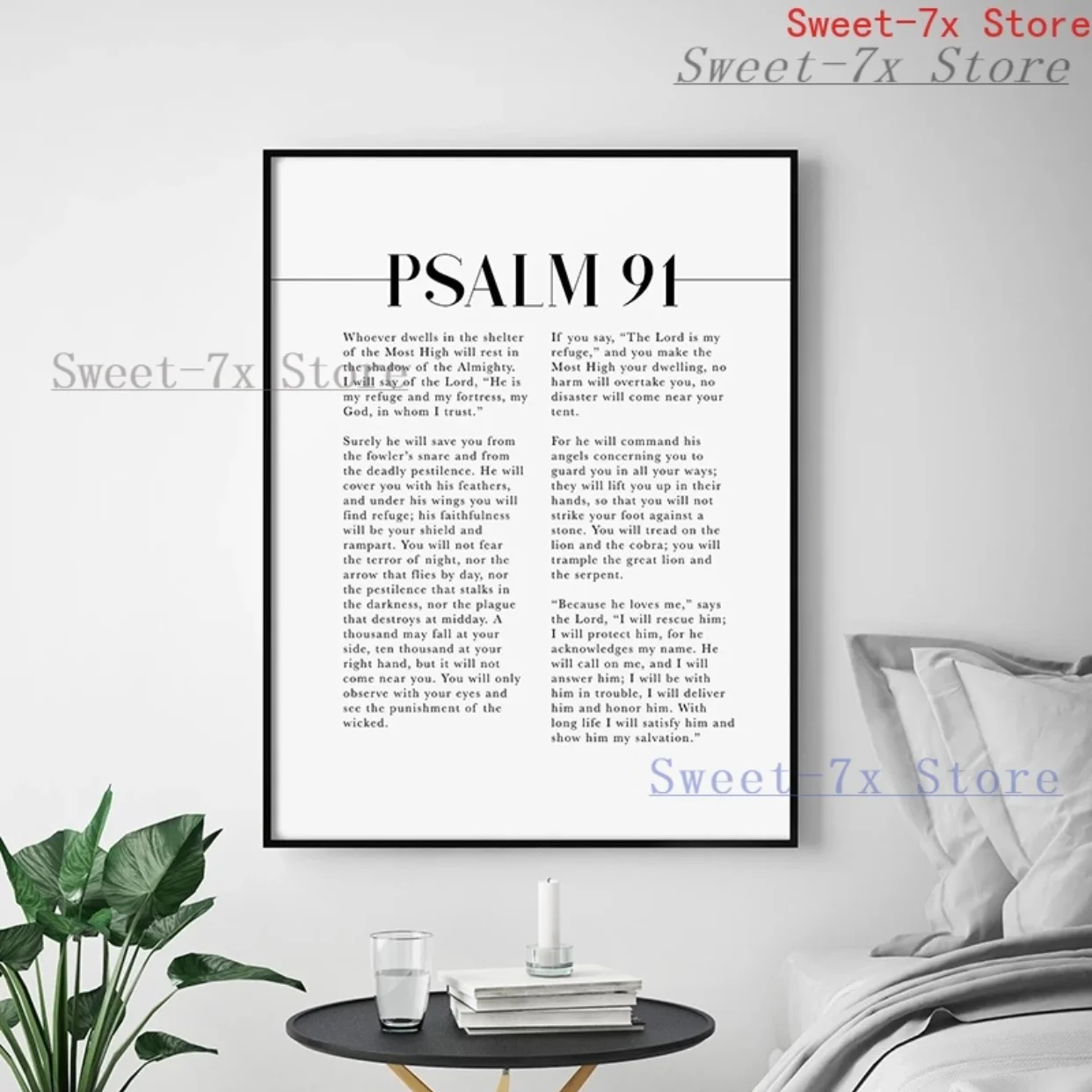 Psalm 91 Scripture Verse Artwork Canvas Painting Art Nordic Posters and Prints Wall Pictures for Living Room Decor Frameless
Psalm 91 Scripture Verse Artwork Canvas Painting Art Nordic Posters and Prints Wall Pictures for Living Room Decor Frameless