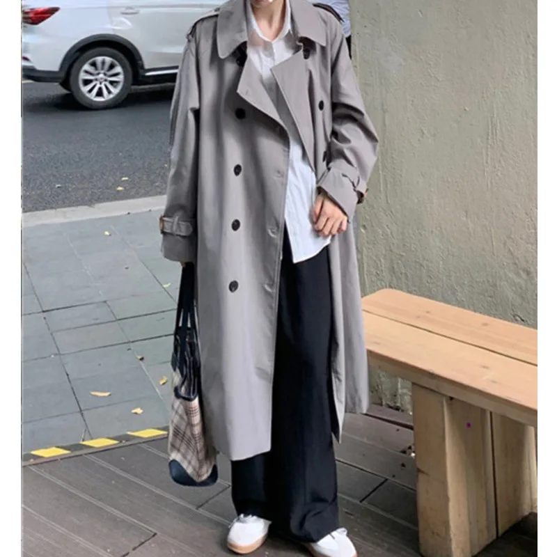 Light Mature Wind Retro New Knee Double-breasted Trench Coat Jacket Wild Korean Version Was Thin Autumn Loose Coat Women Trend
Light Mature Wind Retro New Knee Double-breasted Trench Coat Jacket Wild Korean Version Was Thin Autumn Loose Coat Women Trend