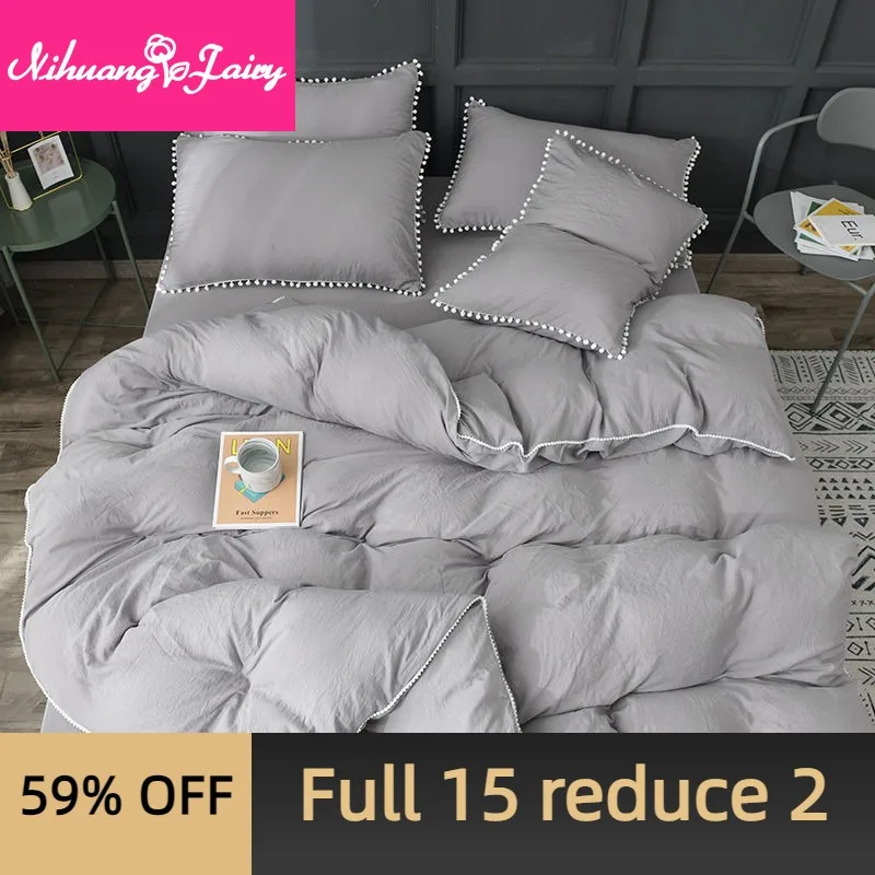 Washed cotton bedroom four-piece Japanese-style simple bedding, student dormitory three-piece duvet cover, bed sheet, home texti
Washed cotton bedroom four-piece Japanese-style simple bedding, student dormitory three-piece duvet cover, bed sheet, home texti