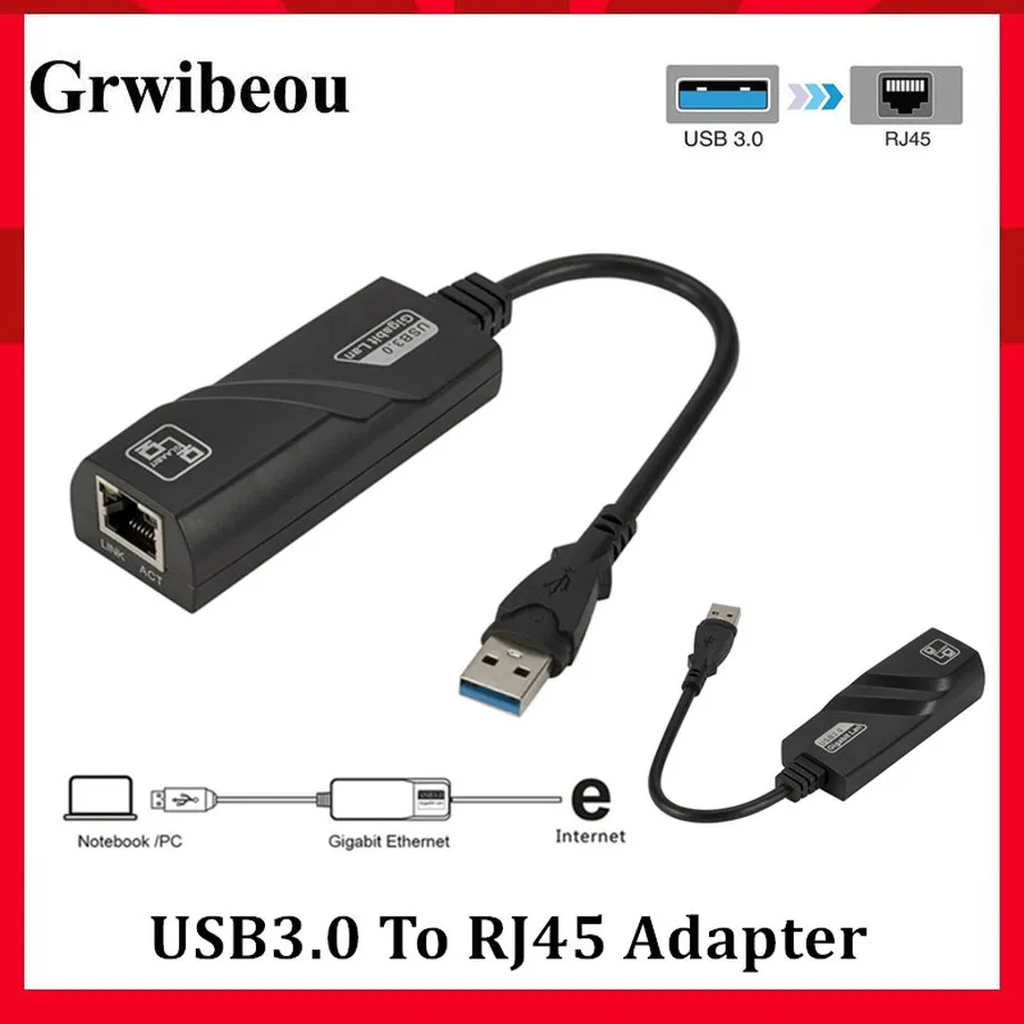 Grwibeou Wired USB 3.0 To Gigabit Ethernet RJ45 LAN 1000 Mbps Network Adapter Ethernet Network Card For PC Super Speed Converter
Grwibeou Wired USB 3.0 To Gigabit Ethernet RJ45 LAN 1000 Mbps Network Adapter Ethernet Network Card For PC Super Speed Converter