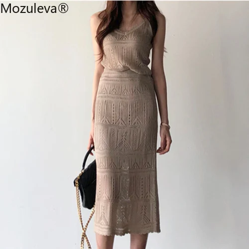 Mozuleva 2022 New Summer Woman 2 Piece Sets Vest Matching Long Skirt High Waist Knitted Casual Hollow Out Elegant Suits
Mozuleva 2022 New Summer Woman 2 Piece Sets Vest Matching Long Skirt High Waist Knitted Casual Hollow Out Elegant Suits