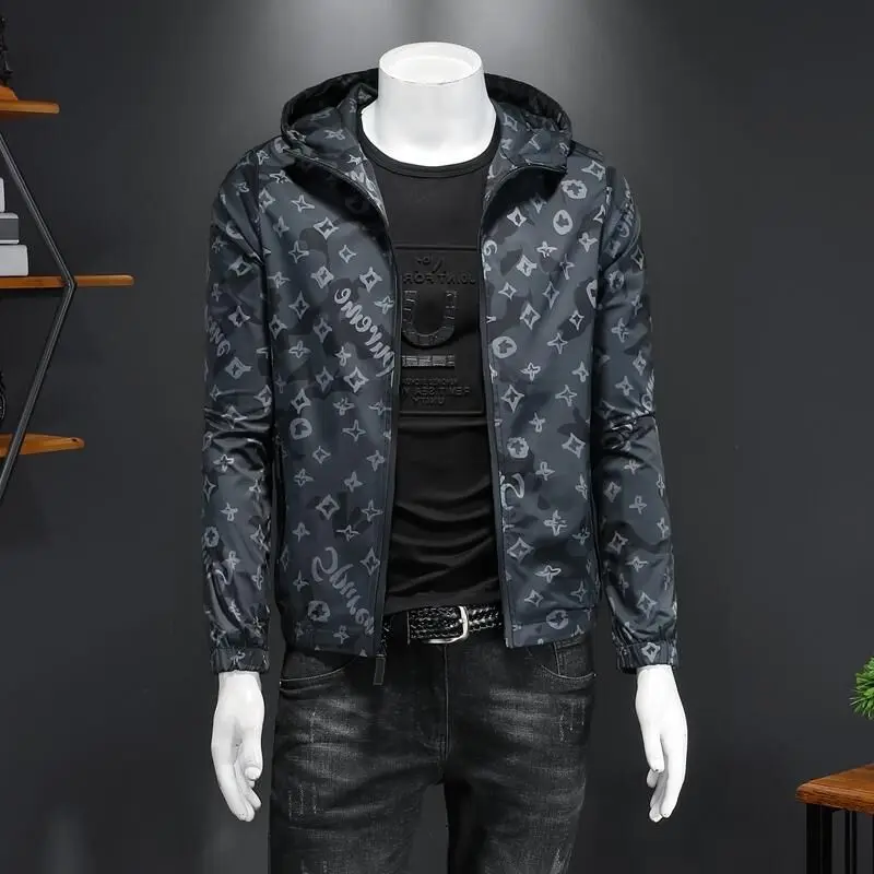 Pure popular logo printing personality letters casual cool men's hooded jacket coat, coat
Pure popular logo printing personality letters casual cool men's hooded jacket coat, coat