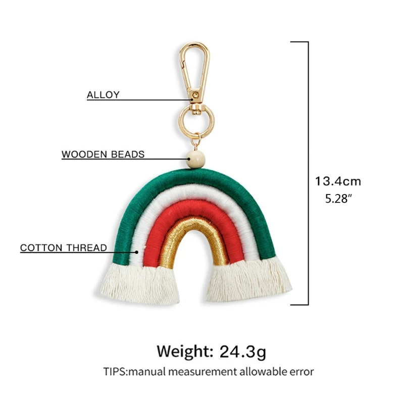 Rainbow Car Keychain Braided Rope Key Chain Women Trinket Car Bag Charm Pendant Key Ring Gift
Rainbow Car Keychain Braided Rope Key Chain Women Trinket Car Bag Charm Pendant Key Ring Gift