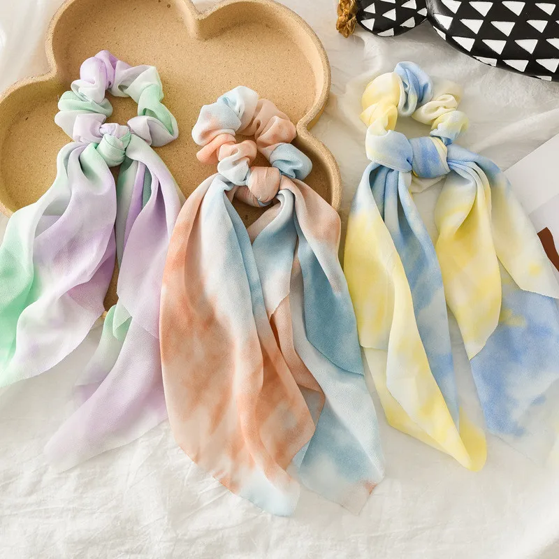 Girl Streamers Scrunchies Tie-Dye Gradient Color Ponytail Hair Bands Hair Rope Tie For Women Girls Hair Accessories Headwear
Girl Streamers Scrunchies Tie-Dye Gradient Color Ponytail Hair Bands Hair Rope Tie For Women Girls Hair Accessories Headwear