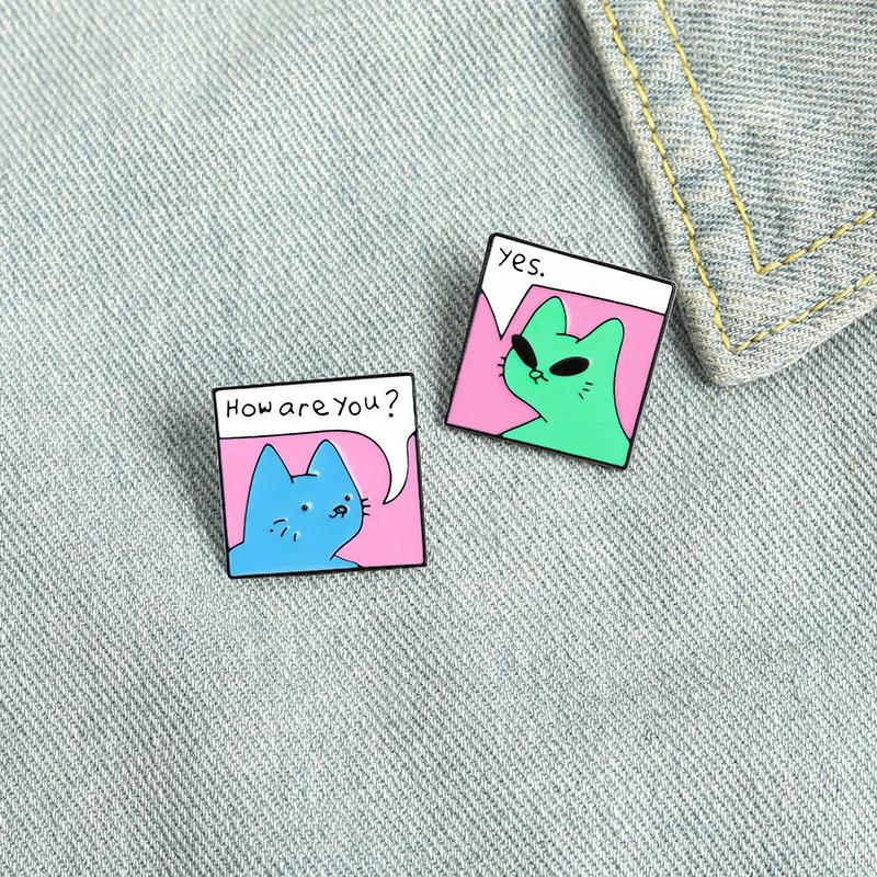 Skateboard Illustration Enamel Pin Funny Cats Meme Brooch Lapel Pins for Backpacks Cartoon Animal Badges Jewelry Gift Wholesale
Skateboard Illustration Enamel Pin Funny Cats Meme Brooch Lapel Pins for Backpacks Cartoon Animal Badges Jewelry Gift Wholesale