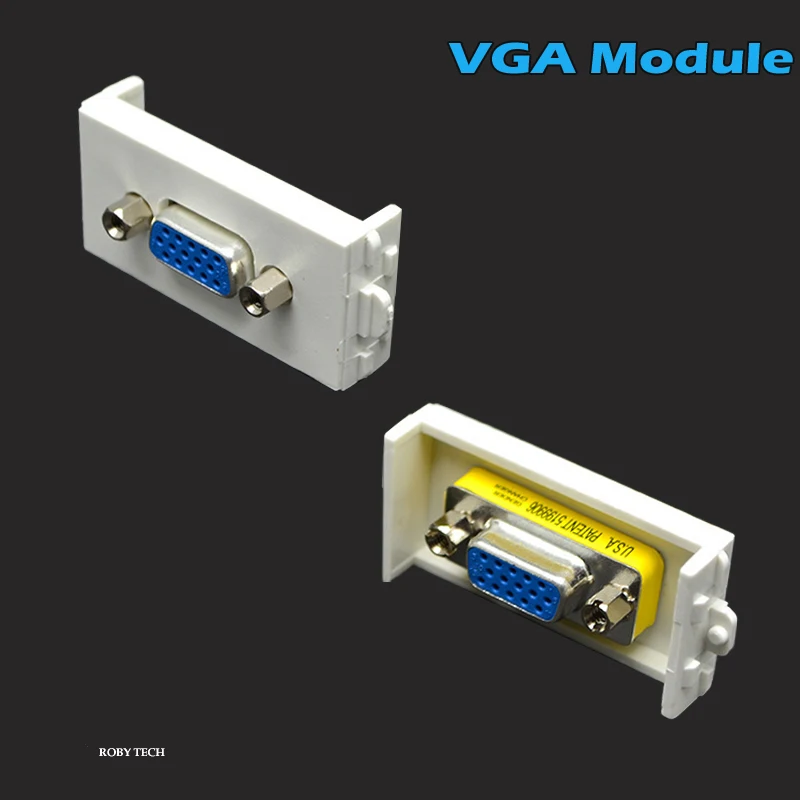 Wall Plate Cover with 2 SC + VGA Modules Fiber Optic Keystone For Cabling System wiring works | Мобильные телефоны и