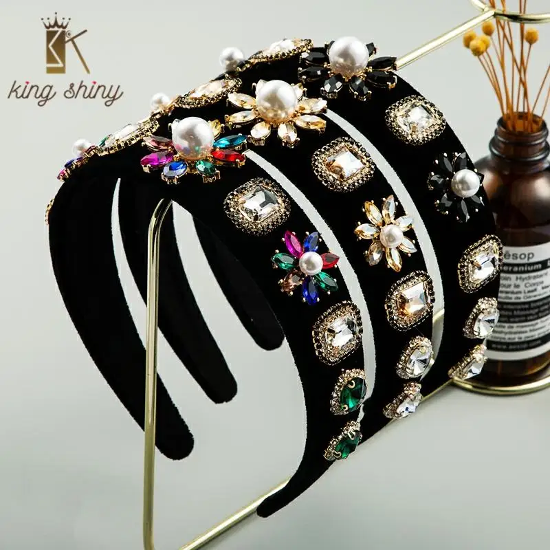 Charm Baroque Colorful Crystal Headband for Woman Vintage Big Simulated Pearl Floral Designer Hair Band Woman Party Hair Jewelry
Charm Baroque Colorful Crystal Headband for Woman Vintage Big Simulated Pearl Floral Designer Hair Band Woman Party Hair Jewelry