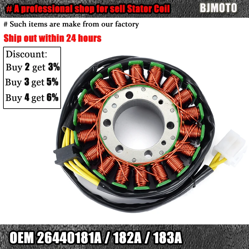 

Stator Coil For Ducati ST4S ST4 ST3 ST2 Sport Touring Monster S4R 1000 2003-2006 2005 2004 26440181A 26440182A 26440183A