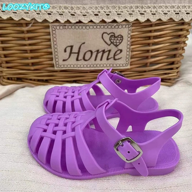 New Children Sandals Boy Girl Non-slip Summer Shoes Princess Candy Jelly Beach Shoes Soft Casual Roman Slippers 
New Children Sandals Boy Girl Non-slip Summer Shoes Princess Candy Jelly Beach Shoes Soft Casual Roman Slippers