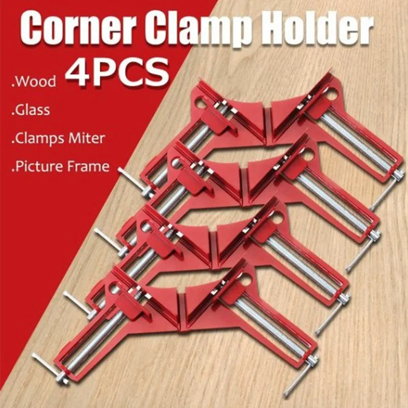 4PCS DIY 90 Degree Right Angle Clamp Multi-function Aluminum Picture Frame Clip Pipe Holder Corner Clips for Woodworking Tool
4PCS DIY 90 Degree Right Angle Clamp Multi-function Aluminum Picture Frame Clip Pipe Holder Corner Clips for Woodworking Tool