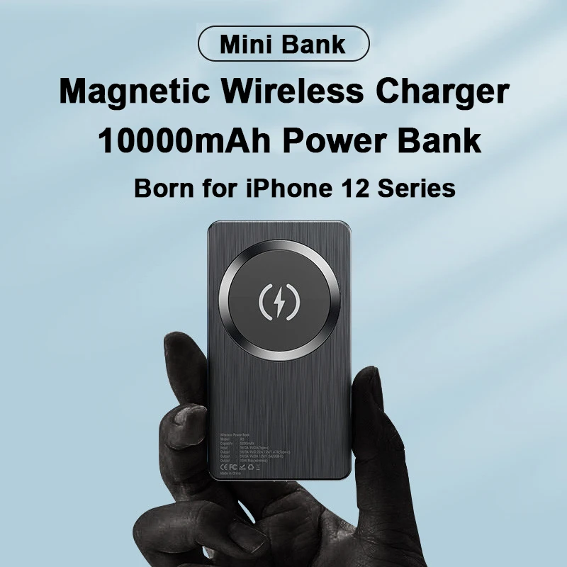 10000mAh Power Bank 15W Magnetic Wireless Charger External Auxiliary Battery For iPhone Xiaomi Fast Wireless Charging Powerbank
10000mAh Power Bank 15W Magnetic Wireless Charger External Auxiliary Battery For iPhone Xiaomi Fast Wireless Charging Powerbank