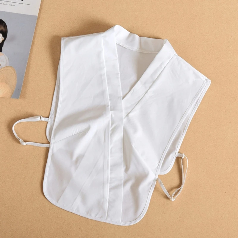 Vintage White Half Shirt Fake Collar Cross Wrap V-Neck Detachable Dickey High Low Adjustable Crop Top Decorative Blouse F42F
Vintage White Half Shirt Fake Collar Cross Wrap V-Neck Detachable Dickey High Low Adjustable Crop Top Decorative Blouse F42F