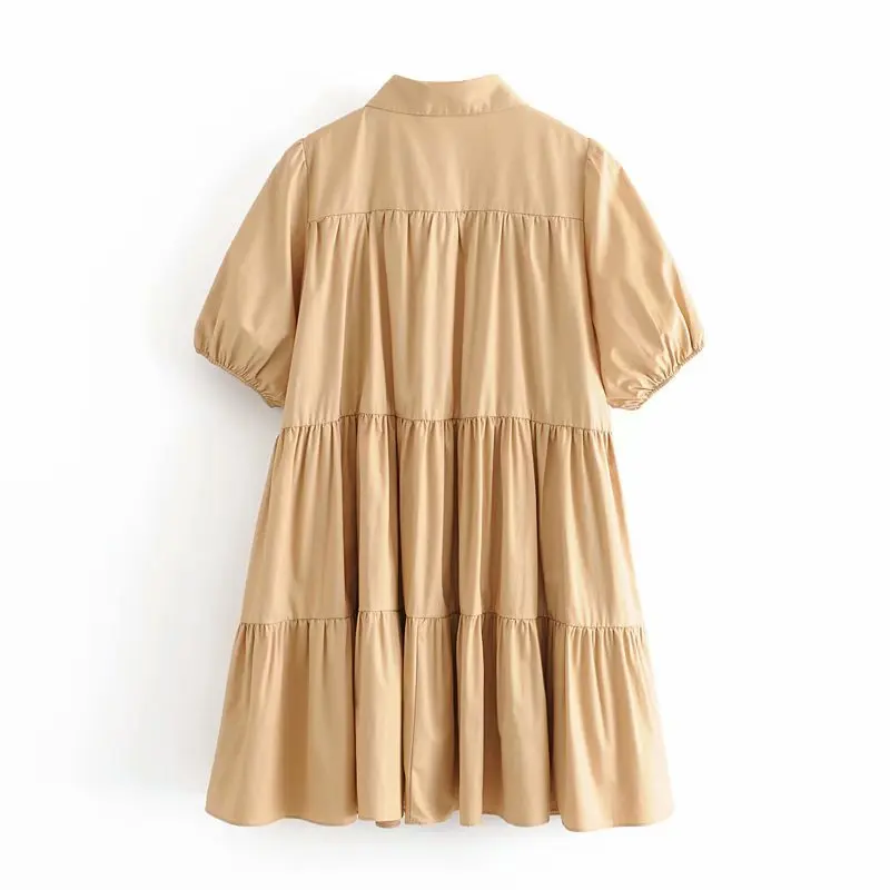 2020 Women Sweet Fashion Ruffled Solid Mini Dress Vintage Lapel Collar Puff Sleeve Dresses Girls Casual Chic Vestidos Mujer
2020 Women Sweet Fashion Ruffled Solid Mini Dress Vintage Lapel Collar Puff Sleeve Dresses Girls Casual Chic Vestidos Mujer
