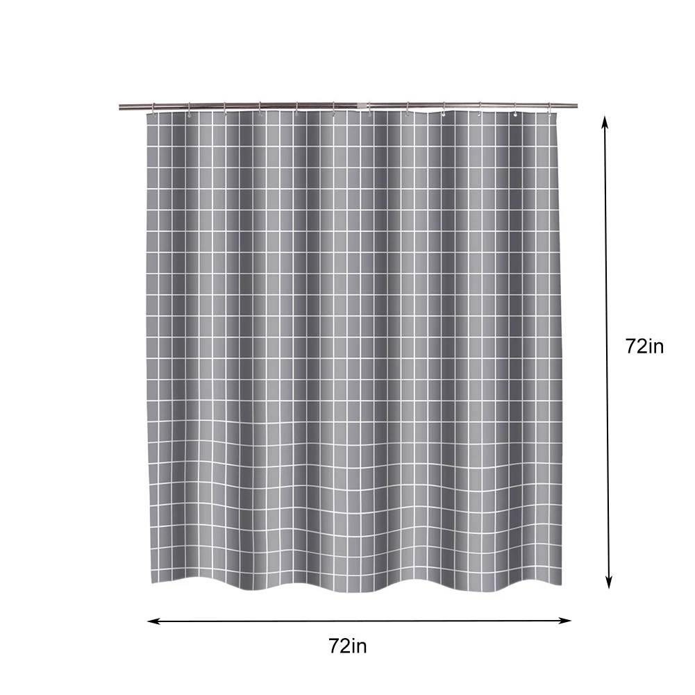 Grid Shower Curtain With 12 Hooks, Fabric Shower Curtain For Bathroom, Machine Washable Shower Curtain Sets,180cm*180cm
Grid Shower Curtain With 12 Hooks, Fabric Shower Curtain For Bathroom, Machine Washable Shower Curtain Sets,180cm*180cm