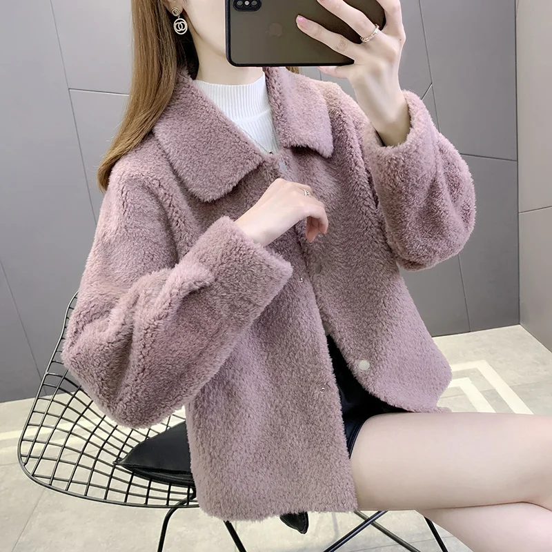Fur 2021 New Sheep Shearing Cashmere Lamb Wool Composite Fur Integrated Women's Coat Short Coat Versatile
Fur 2021 New Sheep Shearing Cashmere Lamb Wool Composite Fur Integrated Women's Coat Short Coat Versatile