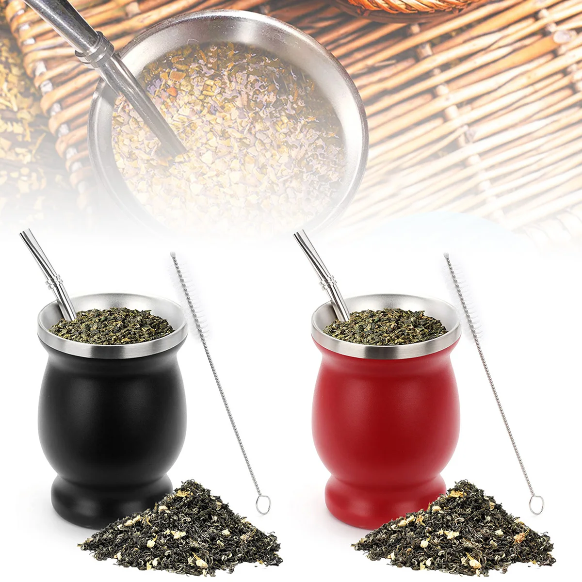 Термоизоляционная чашка Yerba Mate с двойными стенками, 230 мл, термоизоляция из нержавеющей стали, чайная чашка Yerba Mate с чистящей щеткой и ложкой
Термоизоляционная чашка Yerba Mate с двойными стенками, 230 мл, термоизоляция из нержавеющей стали, чайная чашка Yerba Mate с чистящей щеткой и ложкой