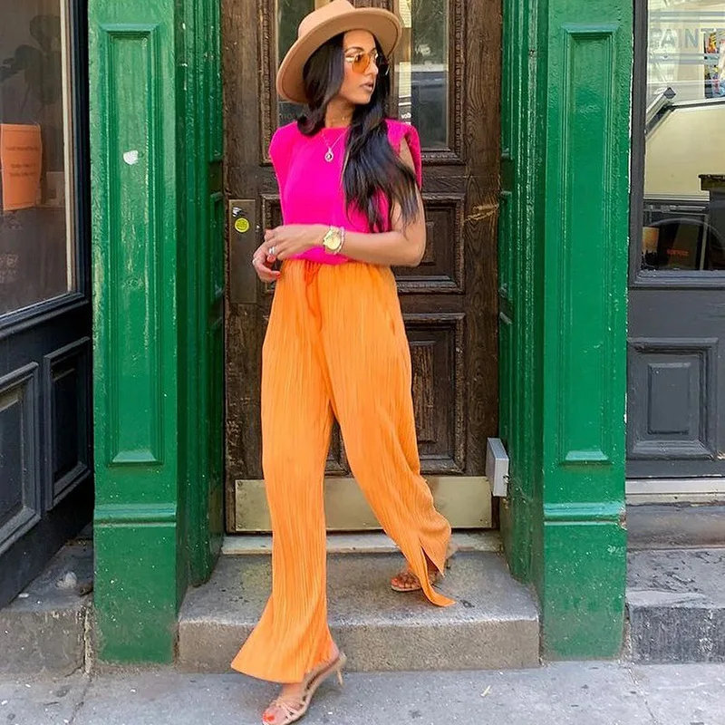All-match Loose Elastic High Waist Long Pants For Women Casual Pleated Low Split Street Wear Pants Fashion Bottoms Autumn 2021
All-match Loose Elastic High Waist Long Pants For Women Casual Pleated Low Split Street Wear Pants Fashion Bottoms Autumn 2021