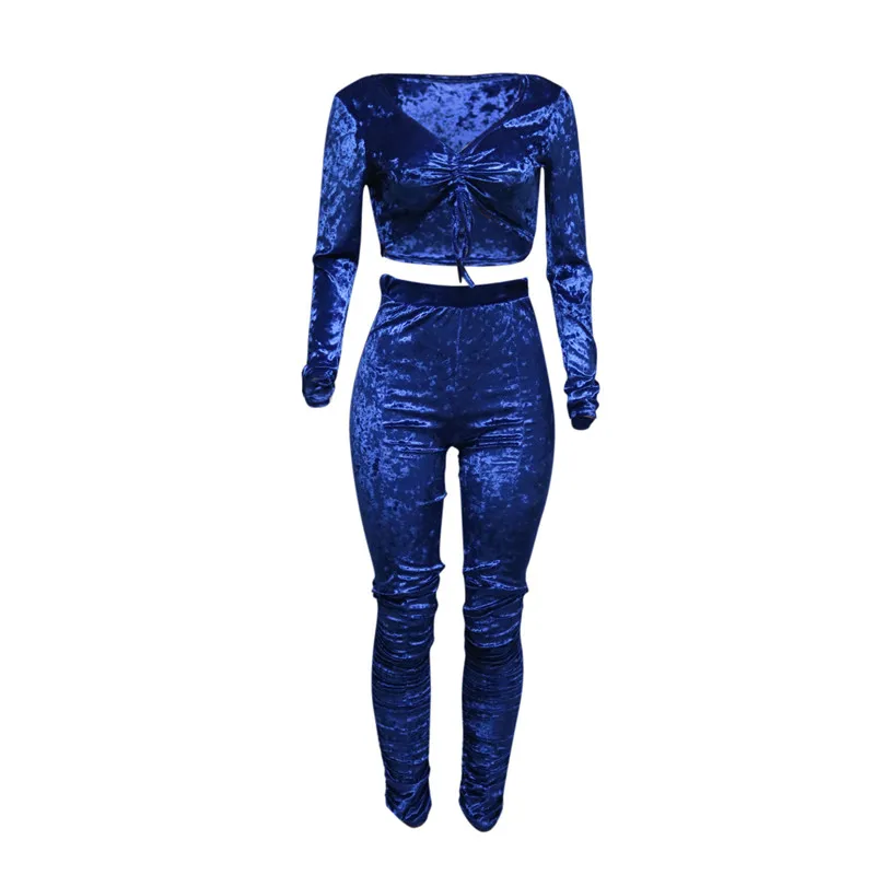 Two Piece Set Women Sexy Slim Crop Top Stacked Leggings Winter Clothes Fashion Velvet Movement Clothing Wholesale Dropshipping
Two Piece Set Women Sexy Slim Crop Top Stacked Leggings Winter Clothes Fashion Velvet Movement Clothing Wholesale Dropshipping