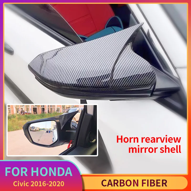 For Honda Civic Black Rearview Mirror 2016-2020 Carbon Fiber Shell Spoiler Horn Rearview Mirror shape modification
For Honda Civic Black Rearview Mirror 2016-2020 Carbon Fiber Shell Spoiler Horn Rearview Mirror shape modification