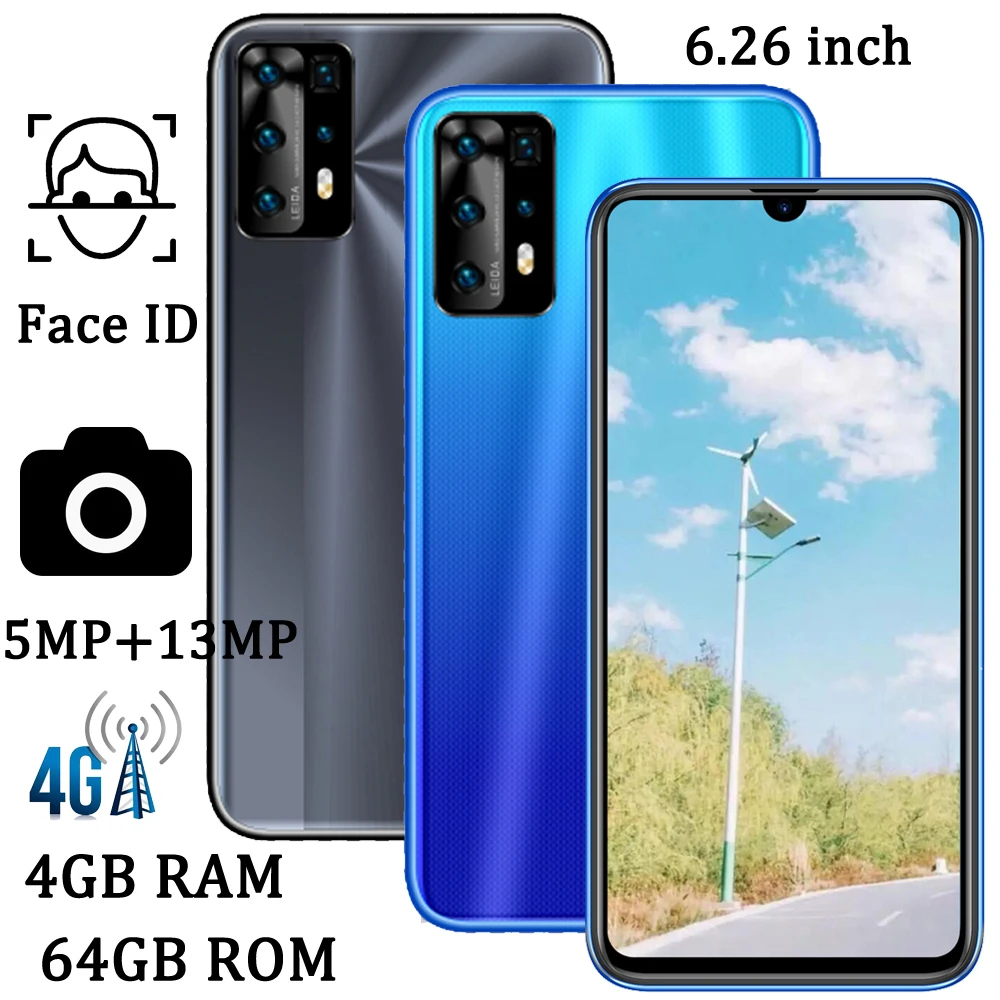 Face ID Note20 спереди/сзади Камера Android 7 0 6 26 "13MP 4G Оперативная память + 64G Встроенная