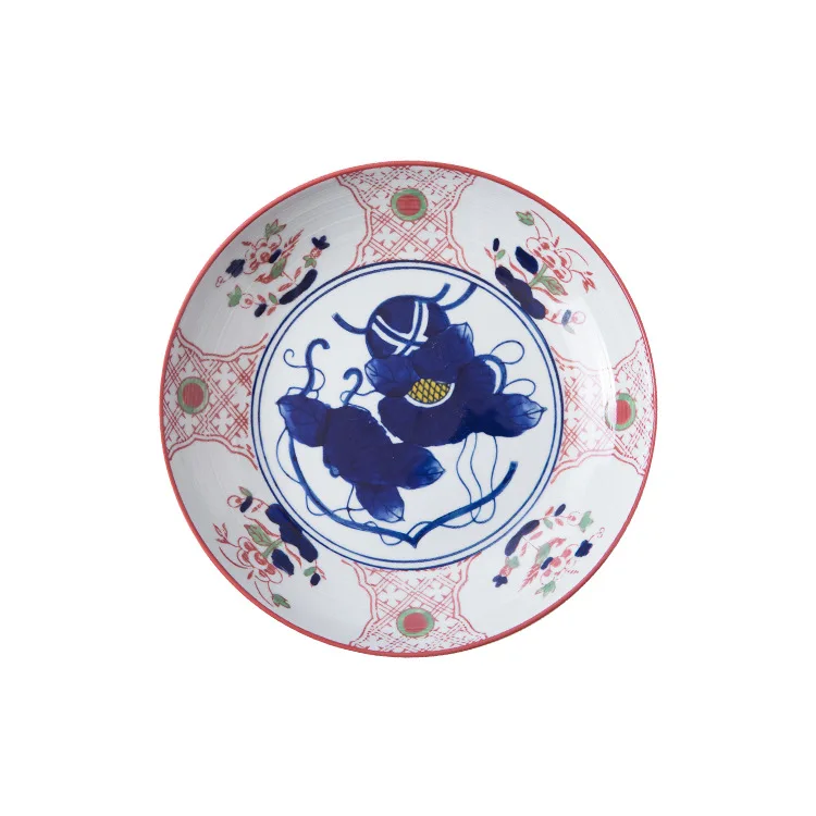 

Классическая одежда в китайском стиле; Цвет синий и белый фарфор чаша столовая посуда в ретро стиле Керамика пластины Тарелки и блюда суши К...