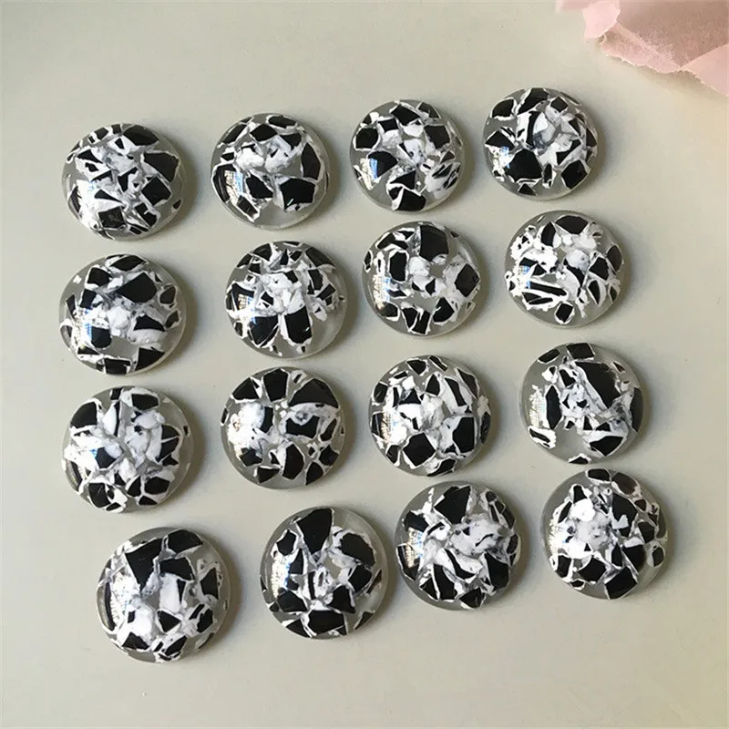 2020 Newest 50pcs/lot 18mm irregular pattern print geoemtry rounds shape resin cabochon beads diy jewelry earring accessory
2020 Newest 50pcs/lot 18mm irregular pattern print geoemtry rounds shape resin cabochon beads diy jewelry earring accessory