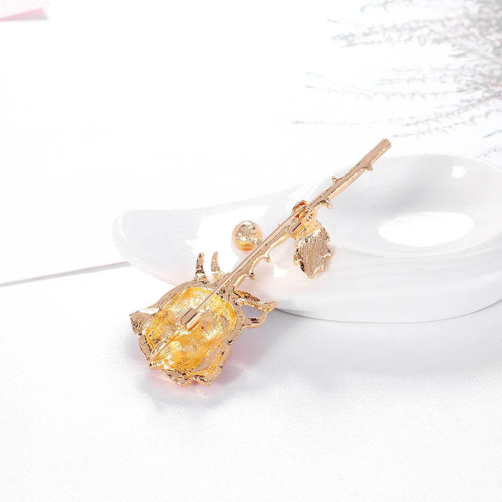 Ajojewel Single Rose Brooch Rhinestone Flower Jewelry Simulated Pearl Brooches Suit Pin Fine Gifts
Ajojewel Single Rose Brooch Rhinestone Flower Jewelry Simulated Pearl Brooches Suit Pin Fine Gifts