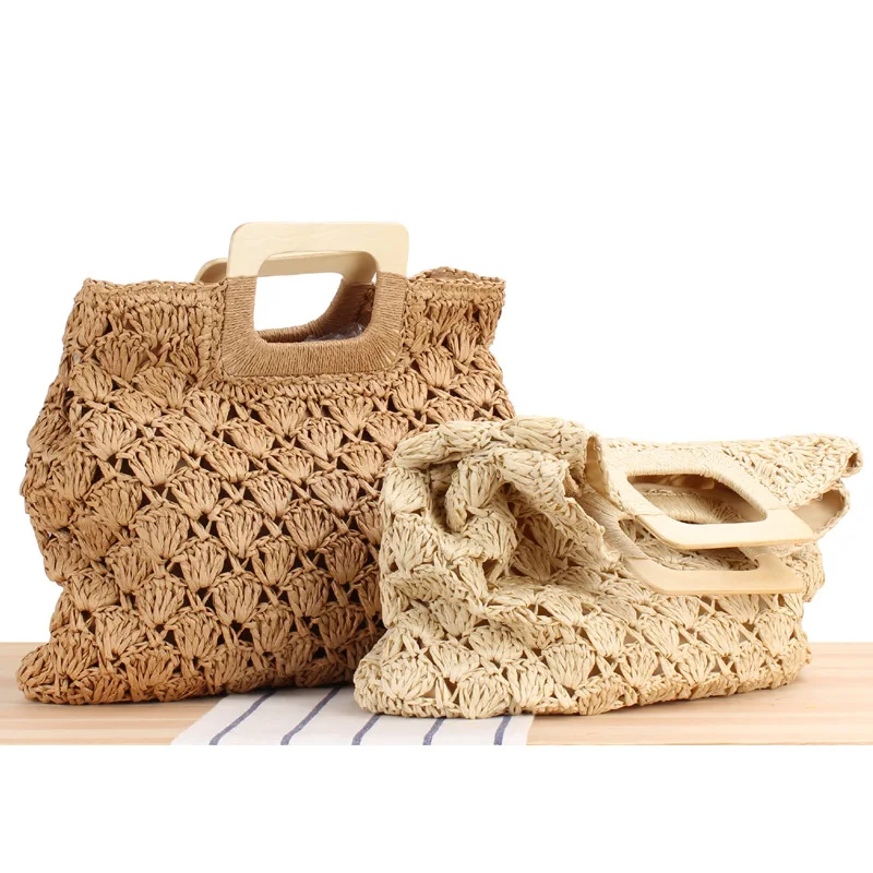 Hand Woven Bag Large Capacity Portable Hollow Straw Bag Beach Holiday Bag Handbag Women Bag Shoping Bag woven Tote Bag
Hand Woven Bag Large Capacity Portable Hollow Straw Bag Beach Holiday Bag Handbag Women Bag Shoping Bag woven Tote Bag
