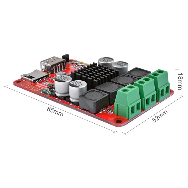 100W Bluetooth Power Amplifier Board TPA3116 Amplifier Integrated IR Controller Bluetooth U Disk TF Card Playback 12-24V
100W Bluetooth Power Amplifier Board TPA3116 Amplifier Integrated IR Controller Bluetooth U Disk TF Card Playback 12-24V