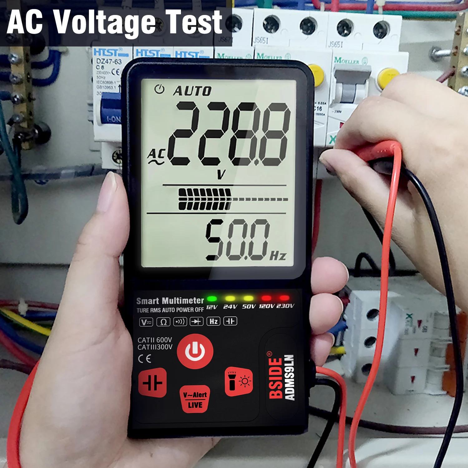 BSIDE 9999 Digital Multimeter Measuring AC/DC Voltage Resistance Frequency with LCD Display DC Voltage Meter Resistance Diode
BSIDE 9999 Digital Multimeter Measuring AC/DC Voltage Resistance Frequency with LCD Display DC Voltage Meter Resistance Diode