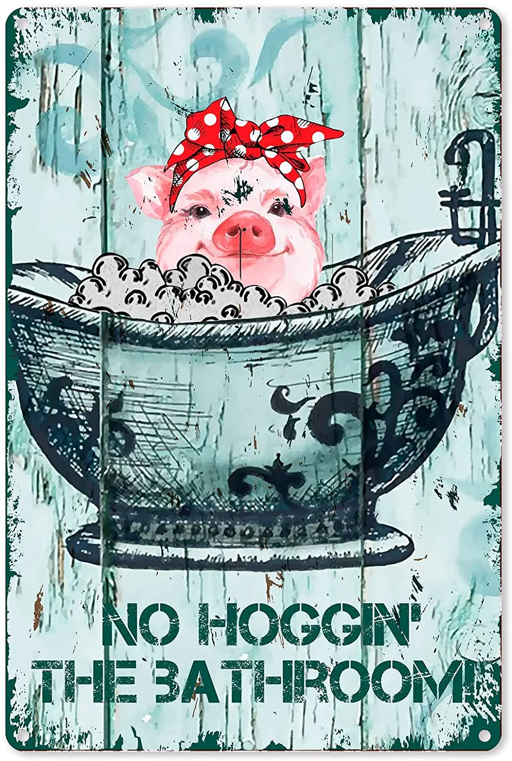 Funny Bathroom Quote Saying Metal Tin Sign Wall Decor - Vintage Farm Pig Tin Sign for Office/Home/Classroom Bathroom Decor
Funny Bathroom Quote Saying Metal Tin Sign Wall Decor - Vintage Farm Pig Tin Sign for Office/Home/Classroom Bathroom Decor