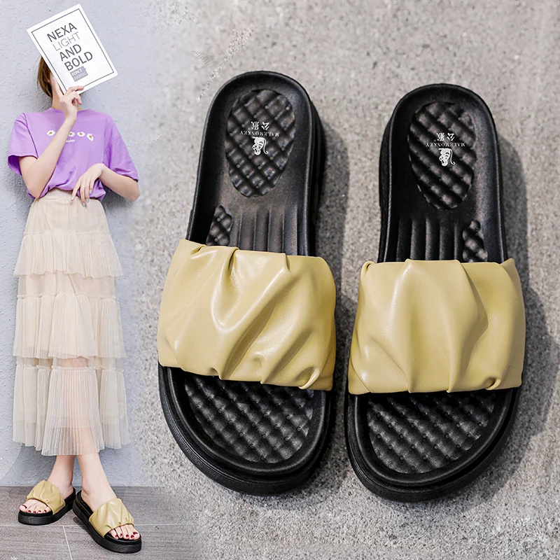 2021 Summer Platform Slipper Sandals Women Flats Black Fashion Comfortable Indoor Outdoor Female Slippers Casual Beach Shoes
2021 Summer Platform Slipper Sandals Women Flats Black Fashion Comfortable Indoor Outdoor Female Slippers Casual Beach Shoes