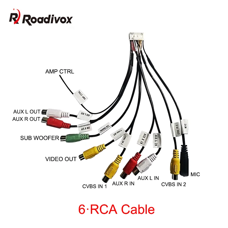 Автомобильные аксессуары для радиоприемника Android выходной провод RCA внешний
