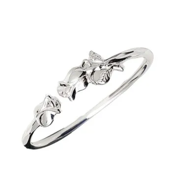 Fashion Three-dimensional Rose Flower Bracelet Women Open Bracelet Fashion Flower Head Bracelet Flower Bracelet MGHSZ
Fashion Three-dimensional Rose Flower Bracelet Women Open Bracelet Fashion Flower Head Bracelet Flower Bracelet MGHSZ