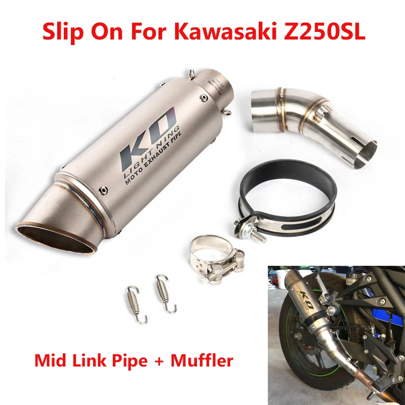 Slip-on For Kawasaki Z250SL Motorcycle Exhaust System Escape 51mm Tip Muffler Pipe Middle Connection Tube Stainless Steel Pipe
Slip-on For Kawasaki Z250SL Motorcycle Exhaust System Escape 51mm Tip Muffler Pipe Middle Connection Tube Stainless Steel Pipe